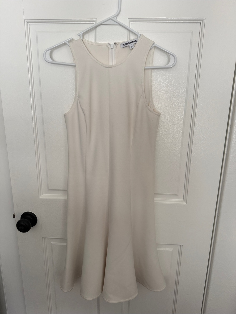 Elizabeth and James Cream Sleeveless Midi Dress